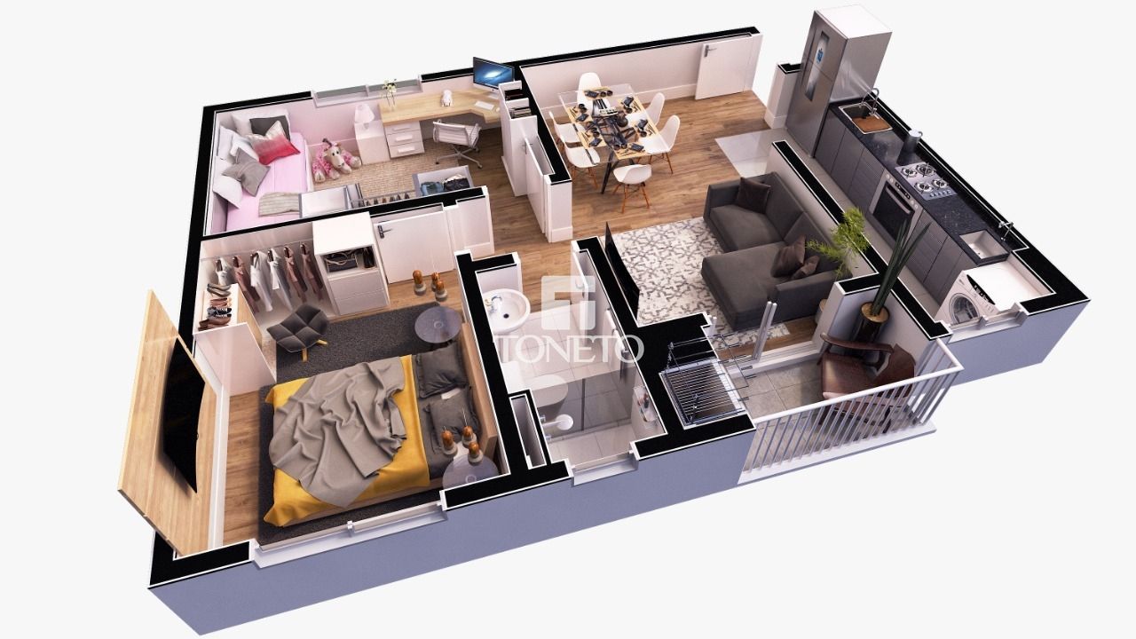 Apartamento à venda com 2 quartos, 57m² - Foto 3