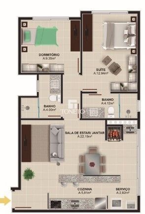 Apartamento à venda com 2 quartos, 233m² - Foto 15