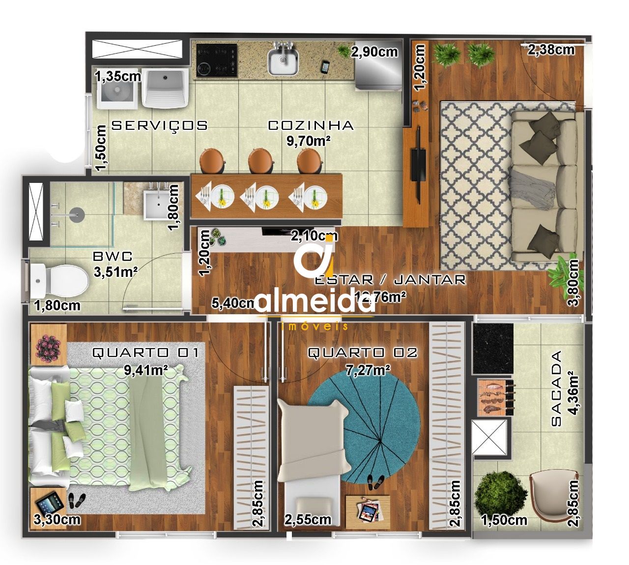 Apartamento, 2 quartos, 52 m² - Foto 38