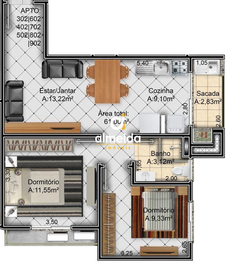 Apartamento, 2 quartos, 61 m² - Foto 16