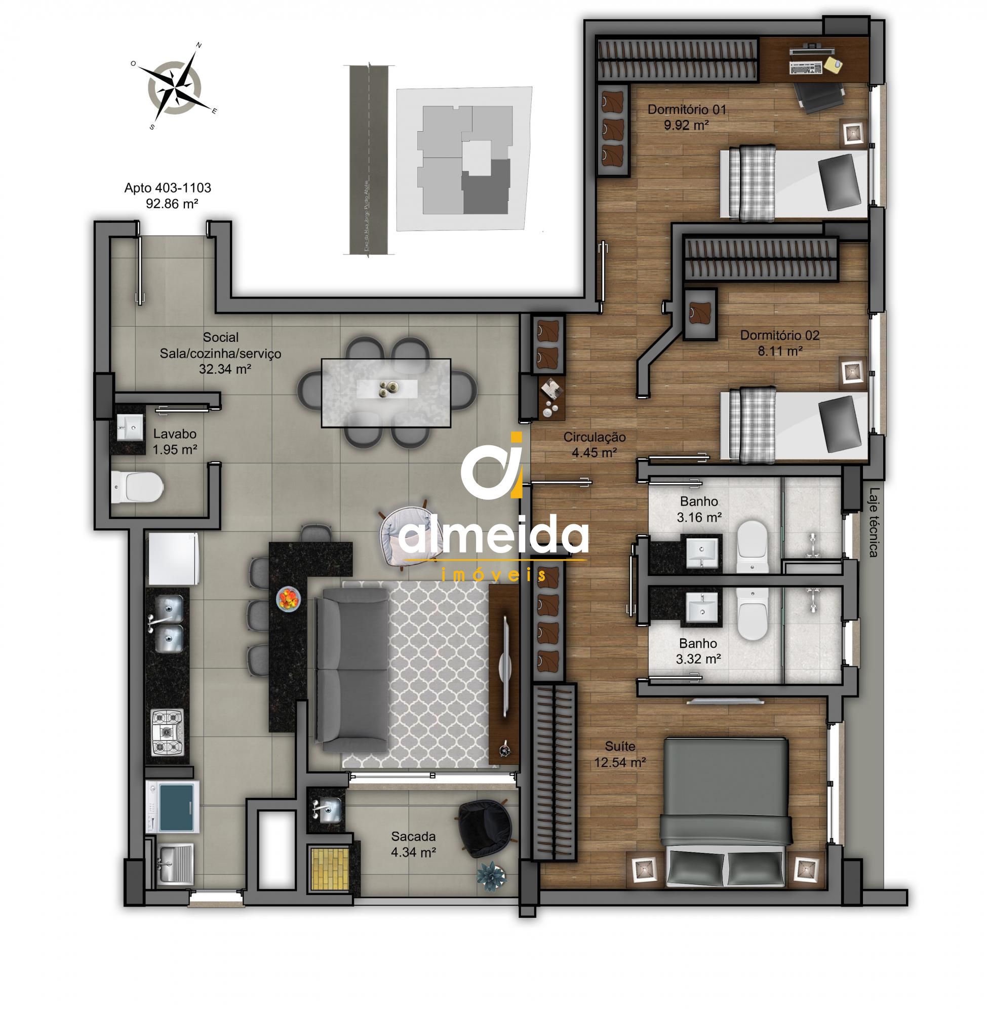 Apartamento, 3 quartos, 92 m² - Foto 17