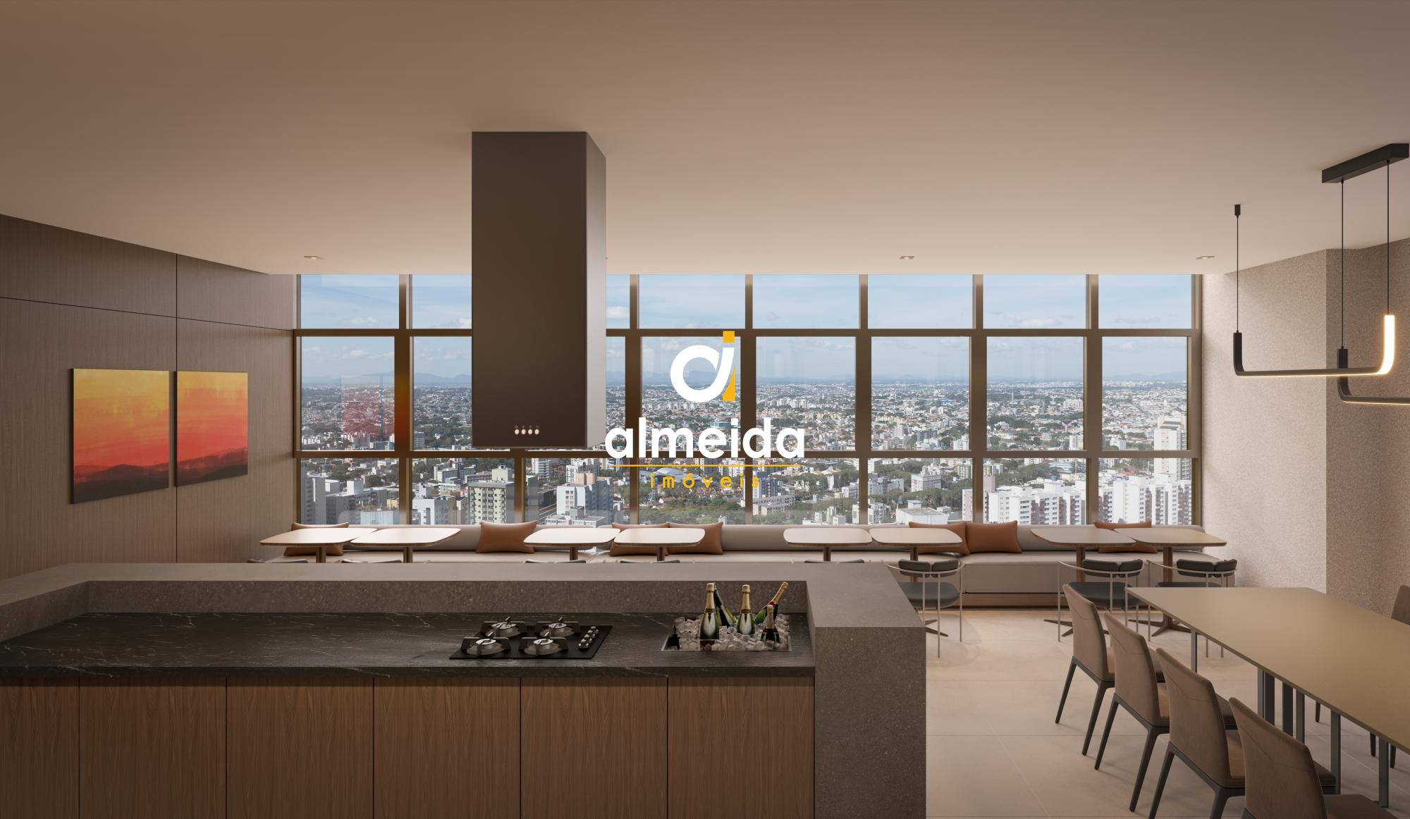 Linea - arquitetura no horizonte da cidade