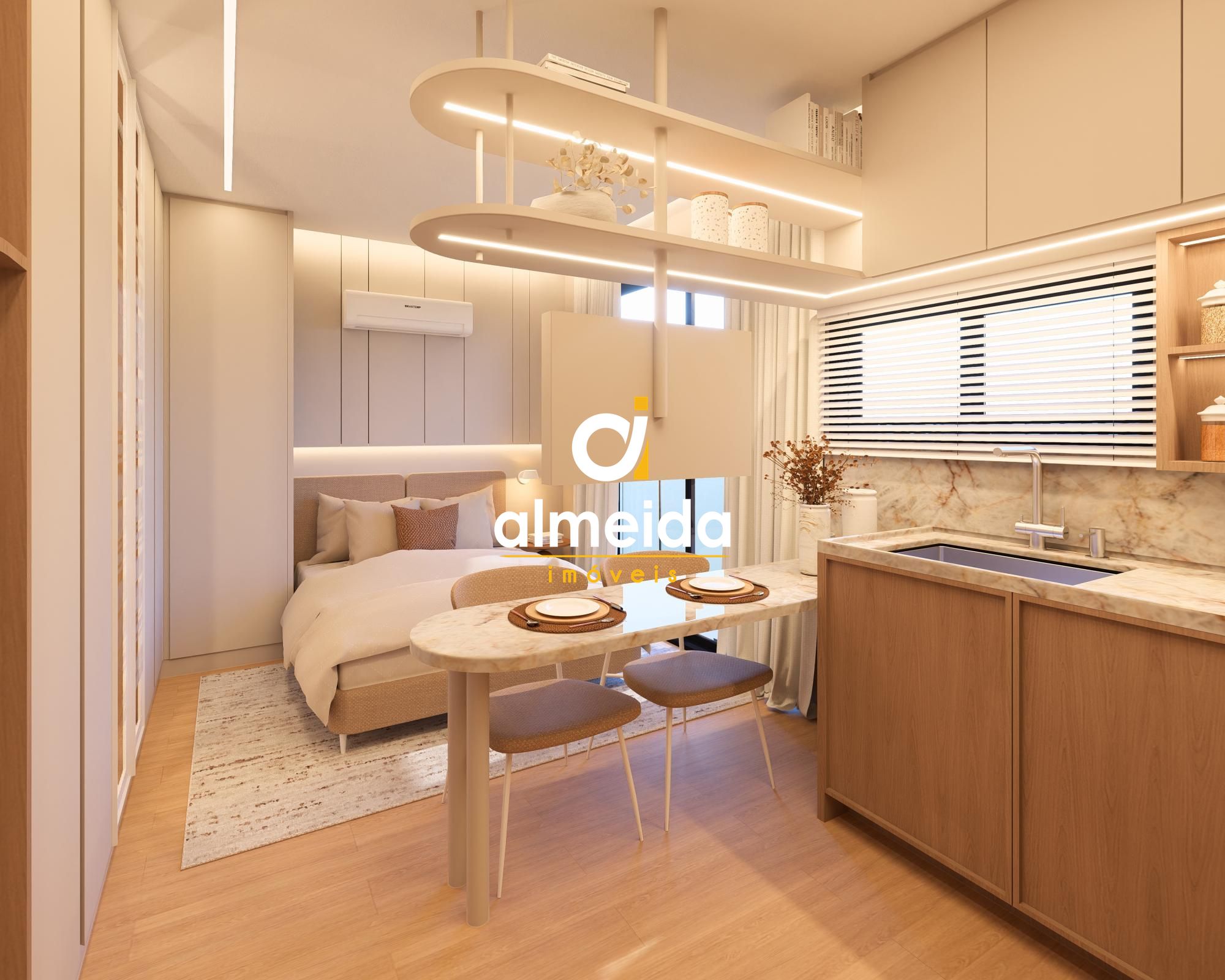 Apartamento studio no bairro nossa senhora de lourdes no uze