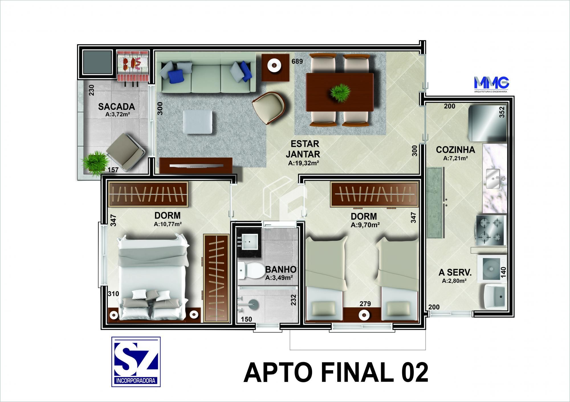 Apartamento à venda com 2 quartos, 68m² - Foto 10