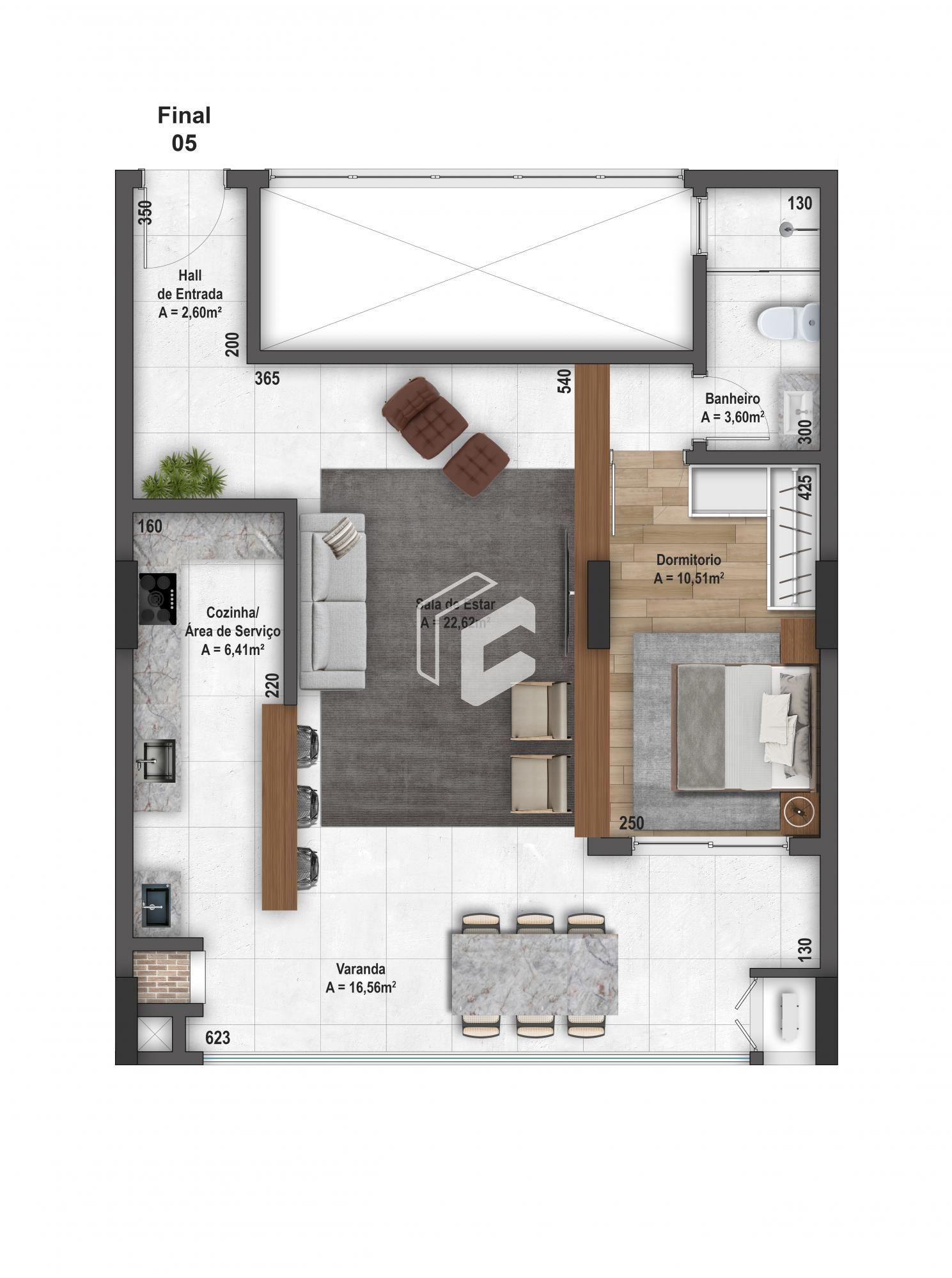Apartamento, 1 quarto, 72 m² - Foto 2