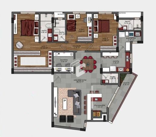 Apartamento à venda com 3 quartos, 155m² - Foto 5