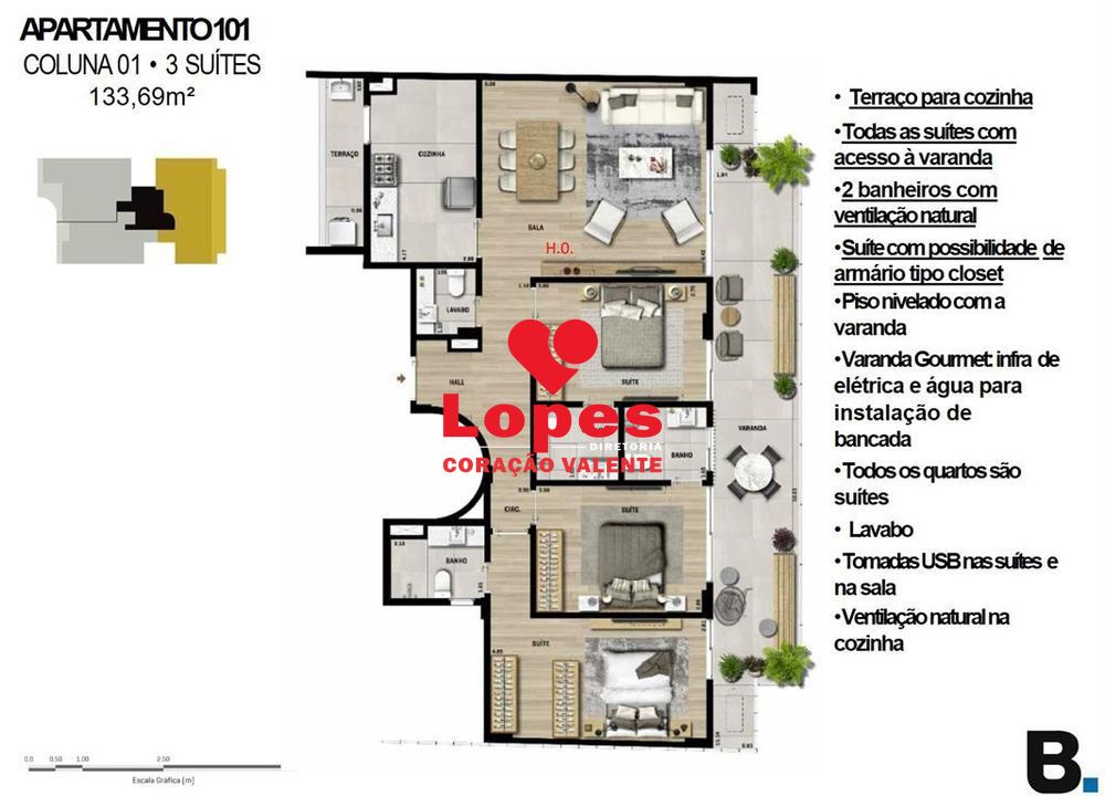 Apartamento à venda com 2 quartos, 106m² - Foto 13