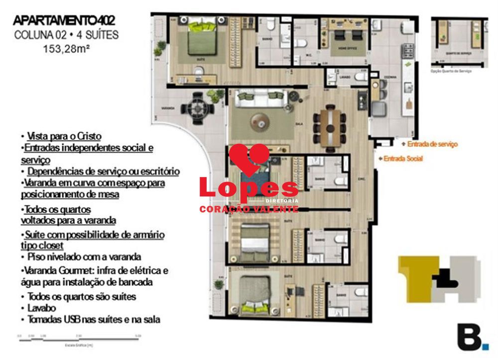 Apartamento à venda com 2 quartos, 106m² - Foto 12