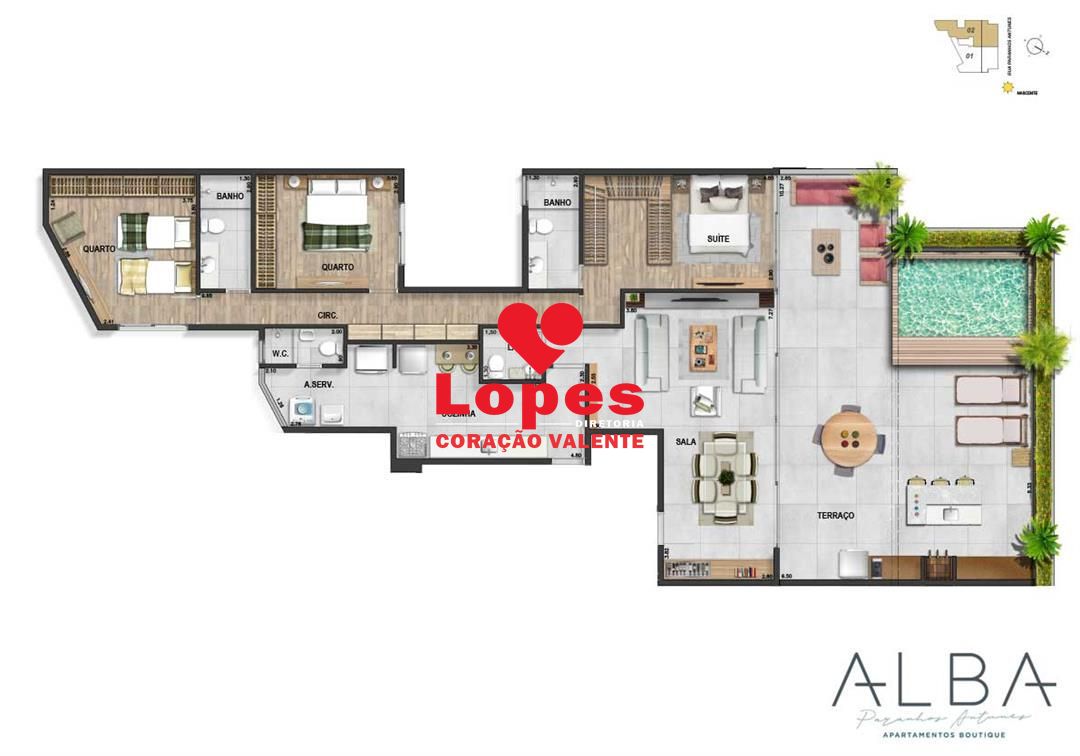 Apartamento à venda com 3 quartos, 169m² - Foto 24