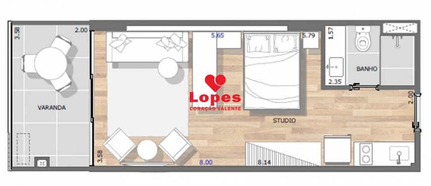 Apartamento, 1 quarto, 36 m² - Foto 48