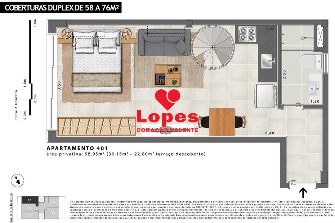 Apartamento à venda com 1 quarto, 33m² - Foto 10