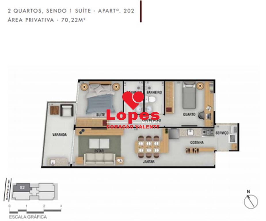 Apartamento à venda com 2 quartos, 68m² - Foto 9