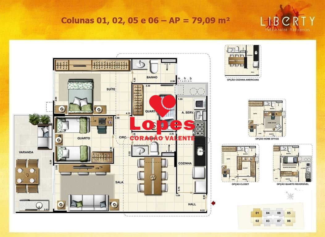 Apartamento à venda com 3 quartos, 79m² - Foto 15