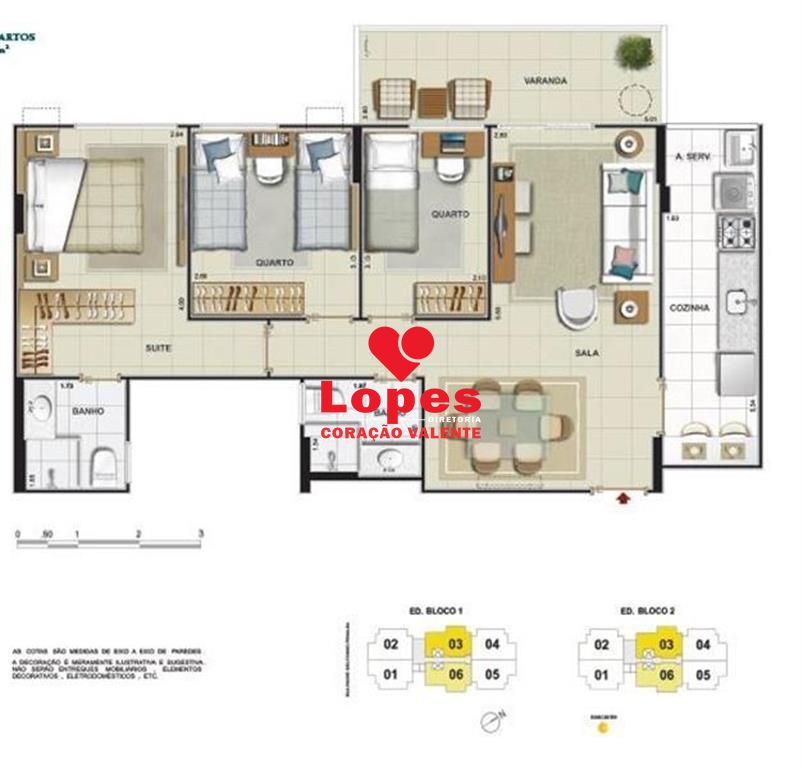 Apartamento à venda com 3 quartos, 79m² - Foto 9