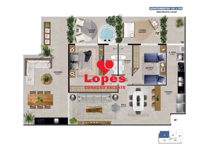 Apartamento à venda com 3 quartos, 119m² - Foto 8