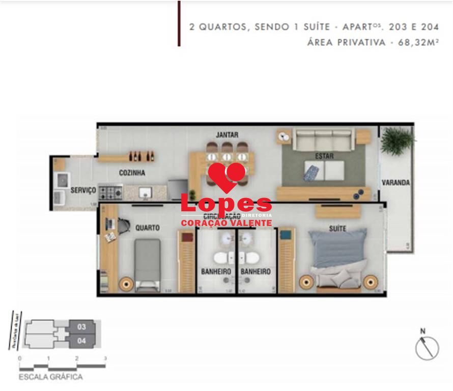 Apartamento à venda com 2 quartos, 68m² - Foto 8