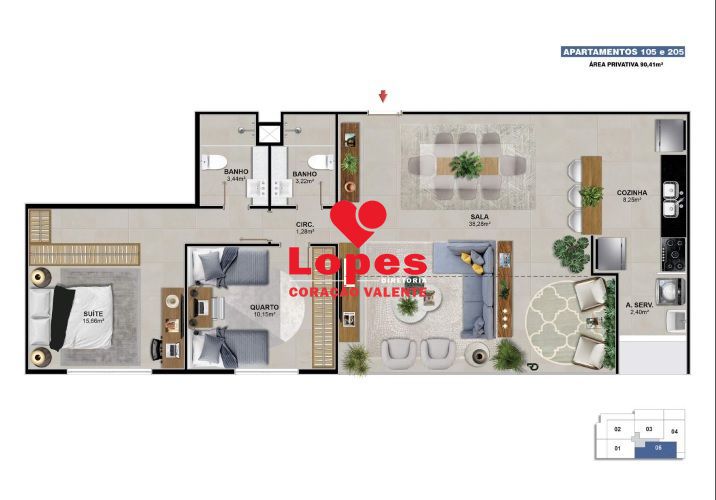 Apartamento à venda com 3 quartos, 119m² - Foto 11