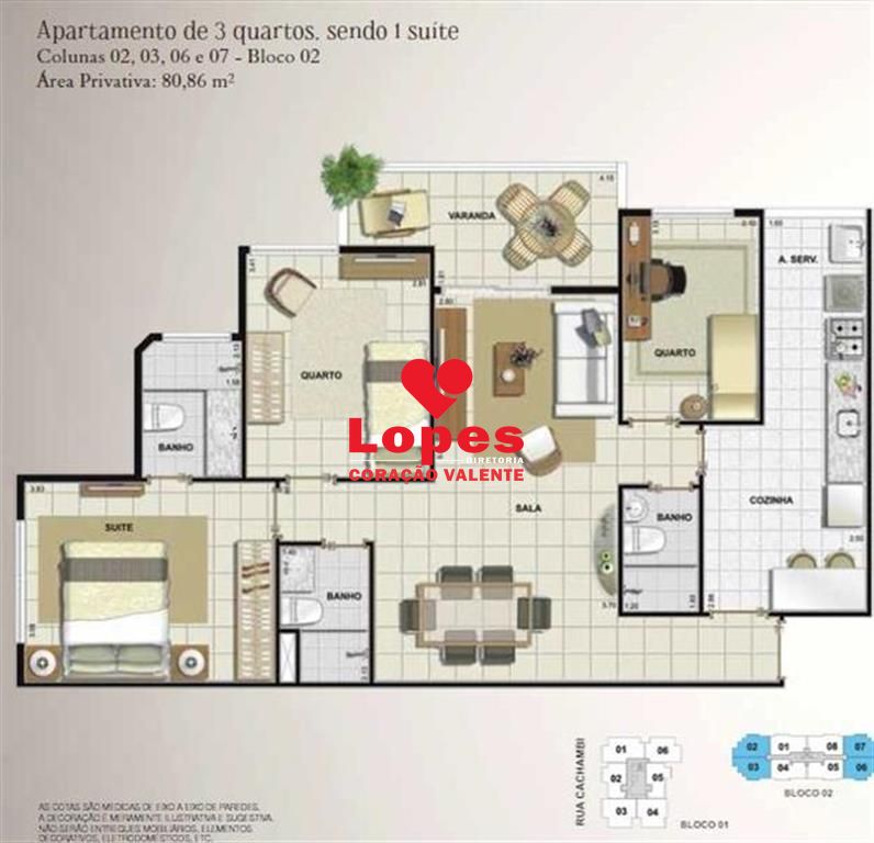 Apartamento à venda com 3 quartos, 80m² - Foto 12