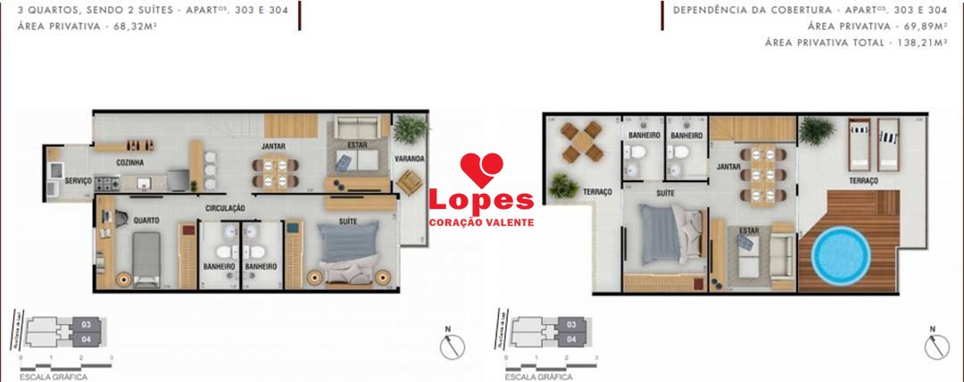 Cobertura, 3 quartos, 138 m² - Foto 10