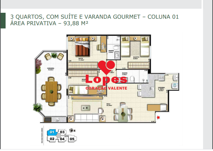 Apartamento à venda com 3 quartos, 94m² - Foto 4