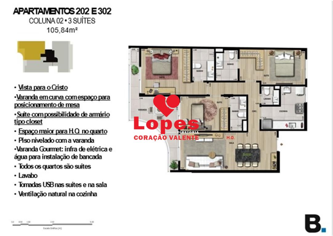 Apartamento à venda com 4 quartos, 162m² - Foto 6