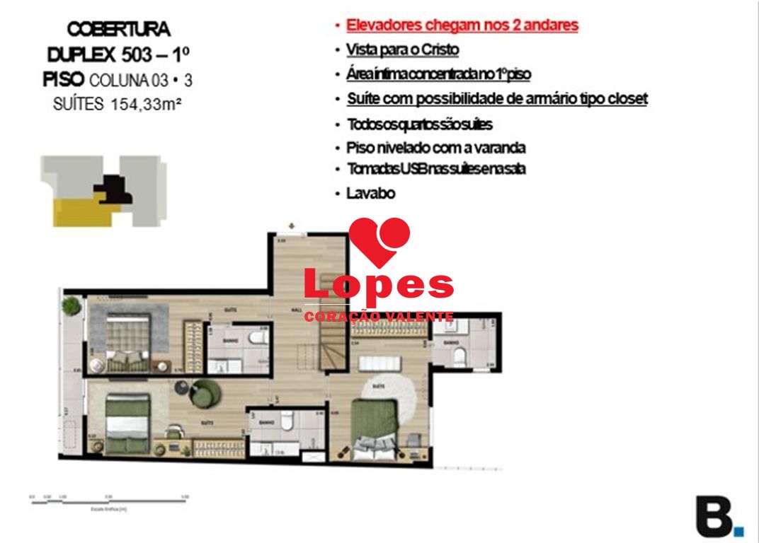 Apartamento à venda com 4 quartos, 153m² - Foto 11