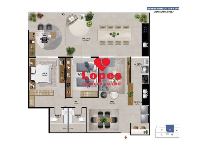 Cobertura, 3 quartos, 258 m² - Foto 12