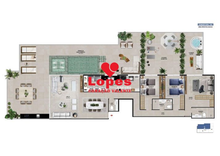 Cobertura, 3 quartos, 258 m² - Foto 14