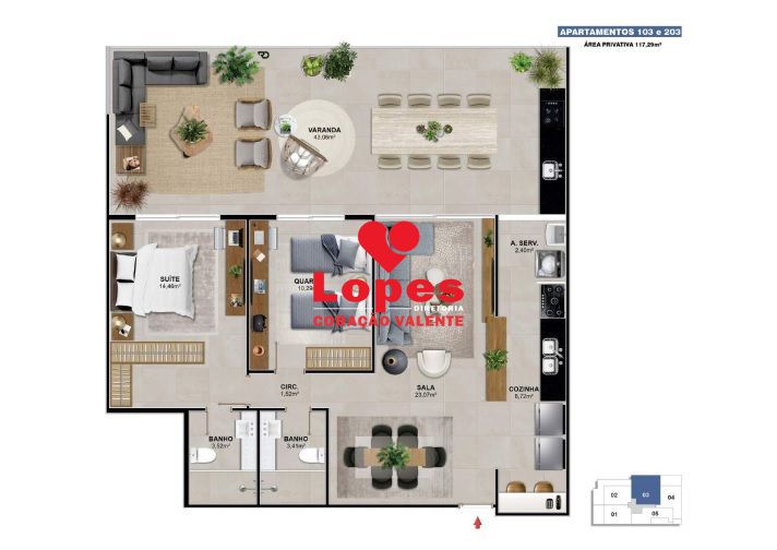 Cobertura, 3 quartos, 258 m² - Foto 11