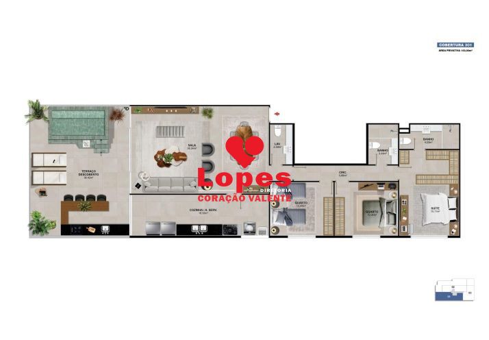 Cobertura, 3 quartos, 153 m² - Foto 15