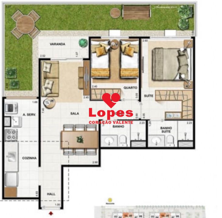 Apartamento à venda com 2 quartos, 84m² - Foto 2