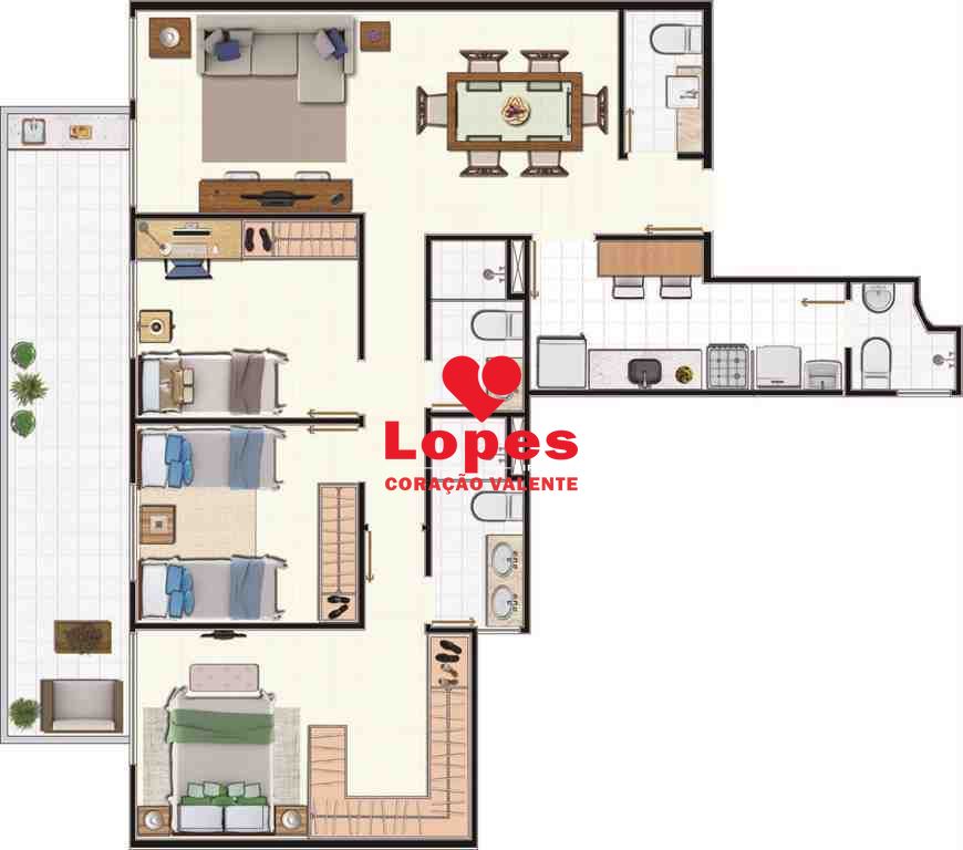 Apartamento à venda com 3 quartos, 104m² - Foto 7