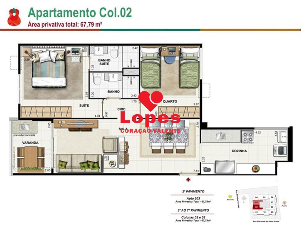 Apartamento à venda com 2 quartos, 67m² - Foto 10