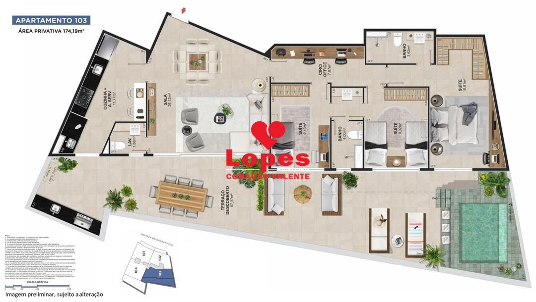 Cobertura, 3 quartos, 246 m² - Foto 17