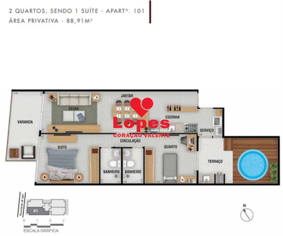 Cobertura, 3 quartos, 138 m² - Foto 12