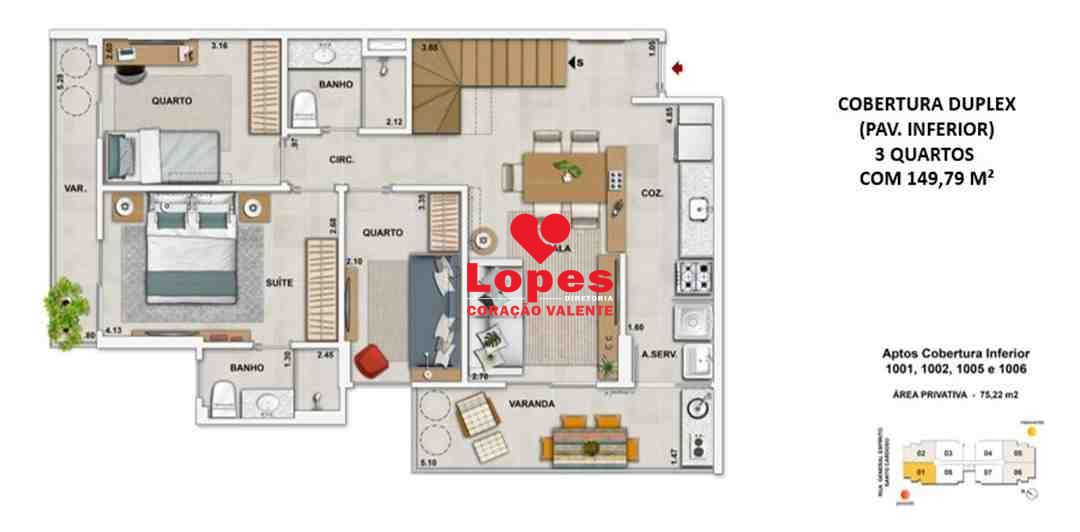 Cobertura à venda com 3 quartos, 149m² - Foto 20