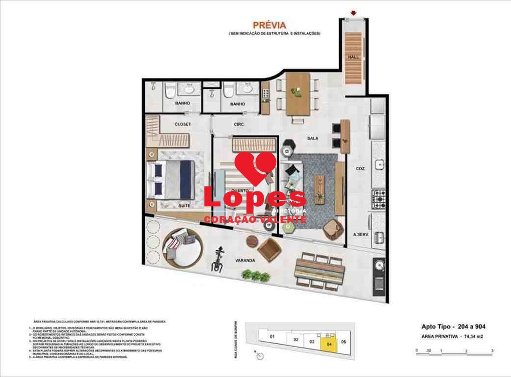 Apartamento à venda com 2 quartos, 83m² - Foto 10