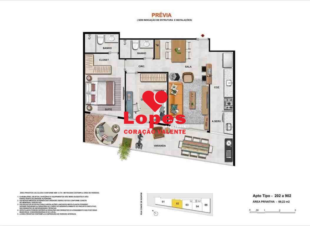 Apartamento à venda com 2 quartos, 83m² - Foto 8