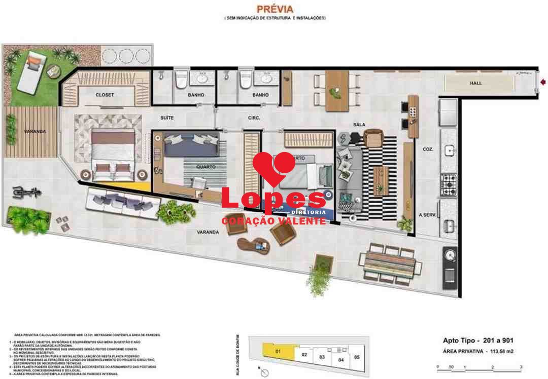 Apartamento à venda com 3 quartos, 106m² - Foto 7