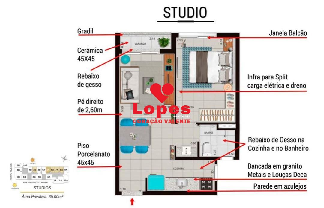 Apartamento à venda com 1 quarto, 51m² - Foto 21