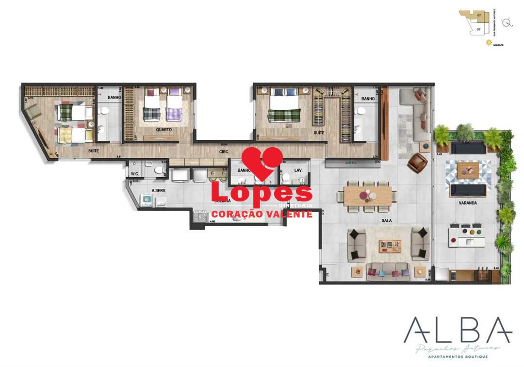 Apartamento, 3 quartos, 169 m² - Foto 12