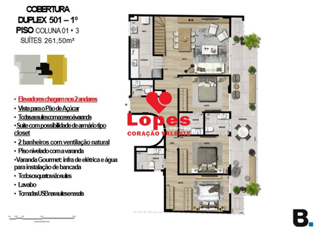 Cobertura, 3 quartos, 261 m² - Foto 38