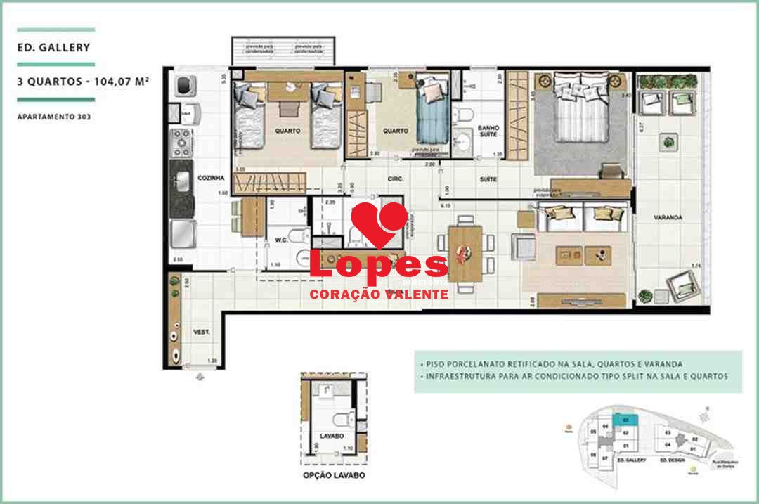 Apartamento à venda com 3 quartos, 103m² - Foto 19