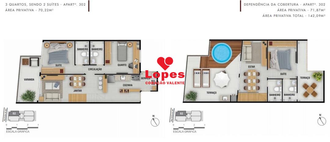 Cobertura, 3 quartos, 138 m² - Foto 22