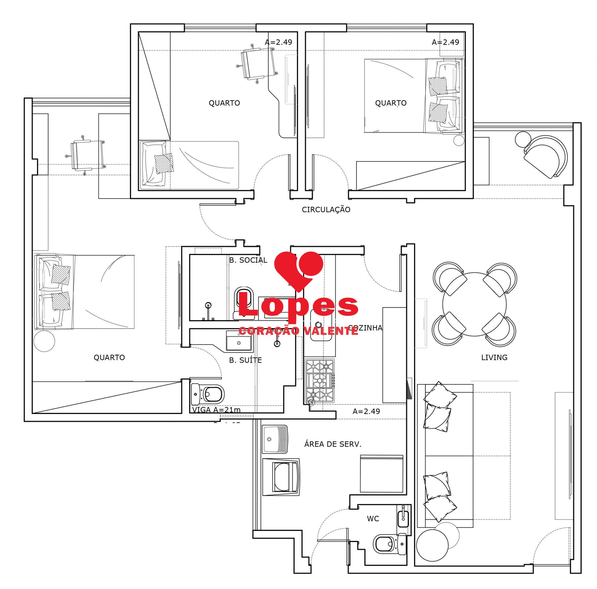 Apartamento à venda com 3 quartos, 90m² - Foto 14