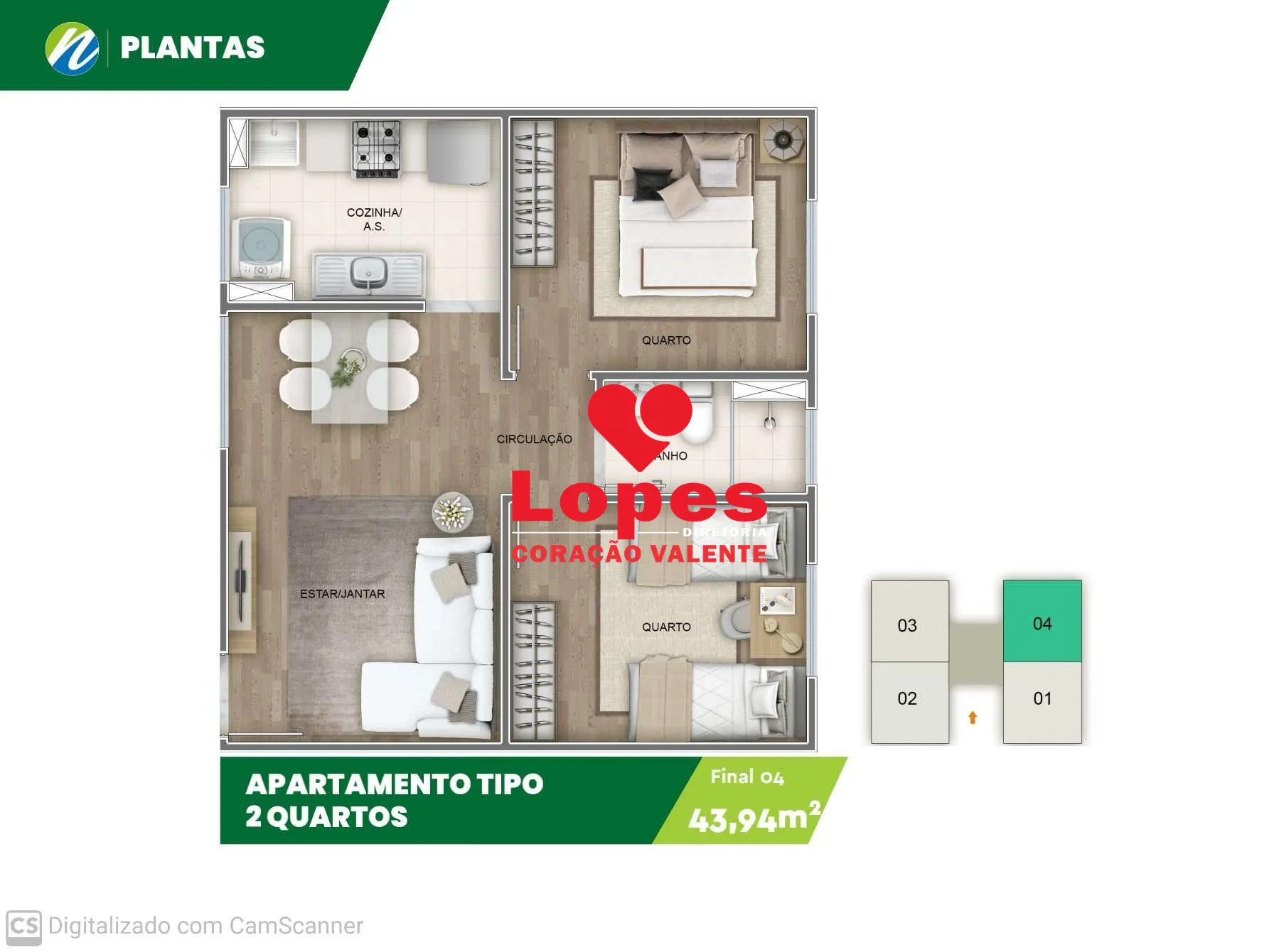 Apartamento, 2 quartos, 45 m² - Foto 1