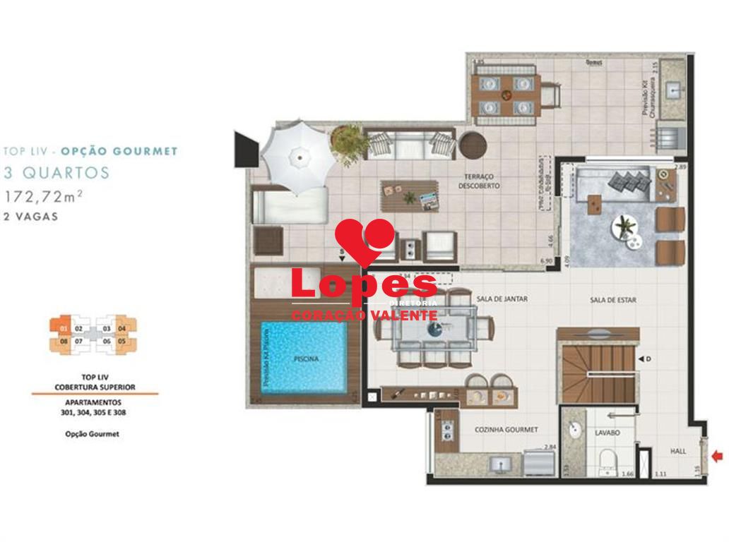 Cobertura, 4 quartos, 172 m² - Foto 15