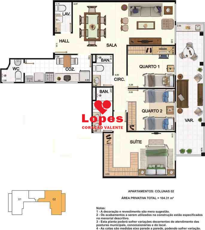 Apartamento, 3 quartos, 104 m² - Foto 8