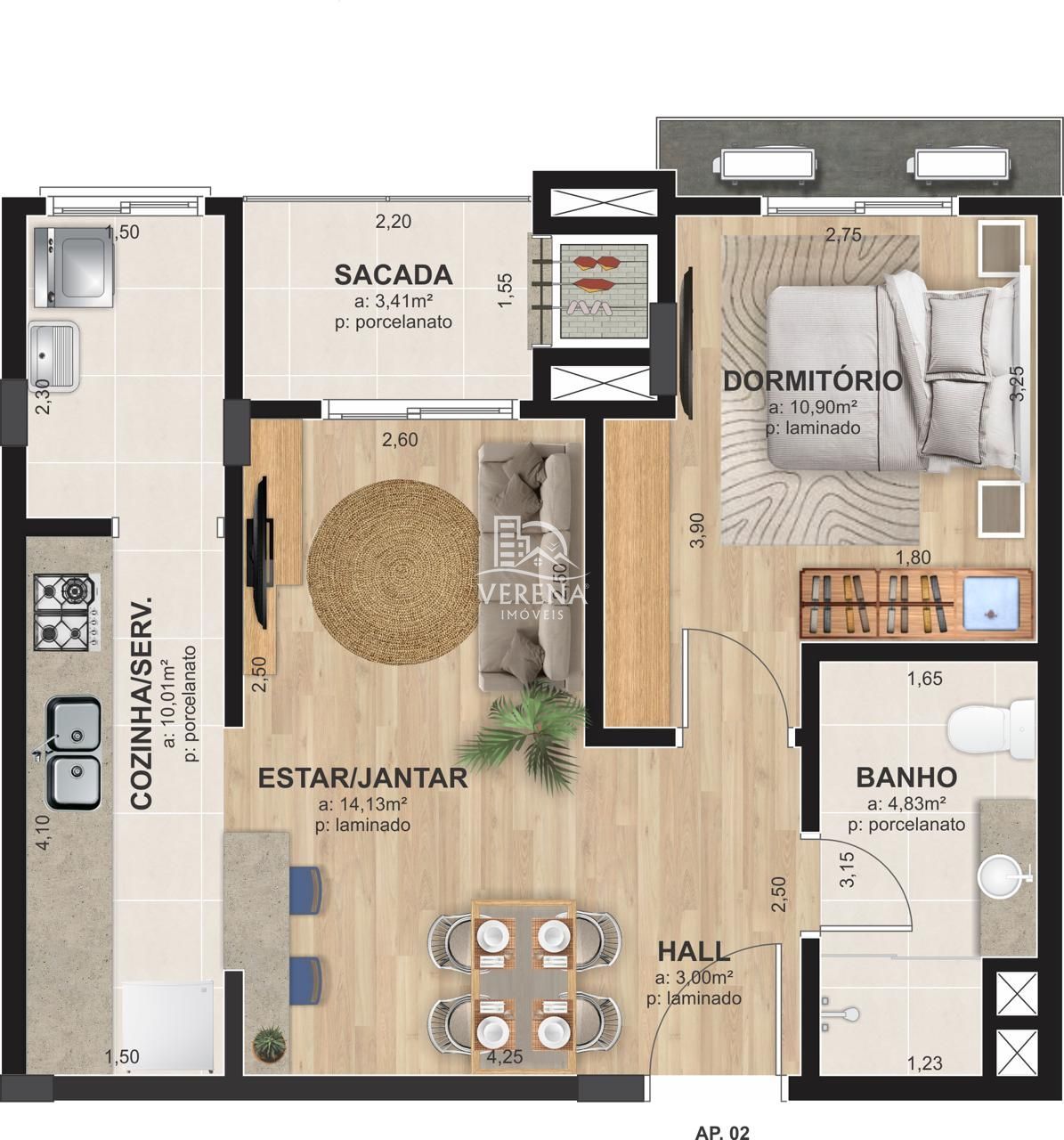 Apartamento à venda com 1 quarto, 54m² - Foto 6