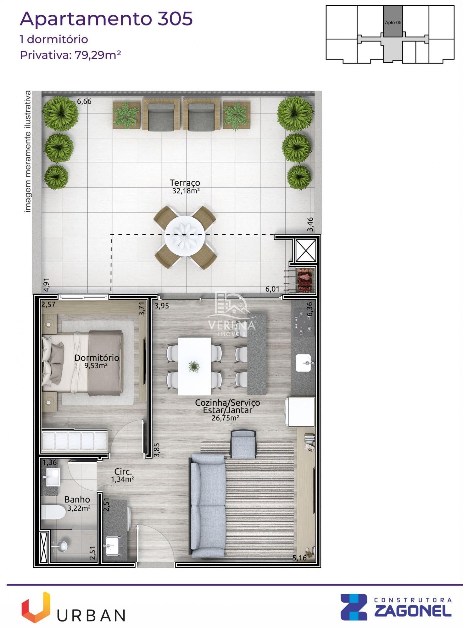 Apartamento, 1 quarto, 52 m² - Foto 5